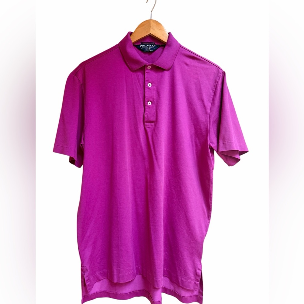 Ralph Lauren Men's Vibrant Pink Purple Polo Golf Shirt Medium